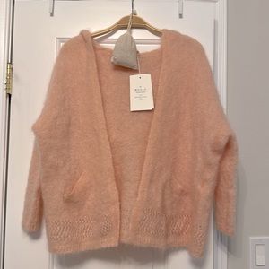 Sézane gilet amandine nude pink creamy cardigan sweater xs